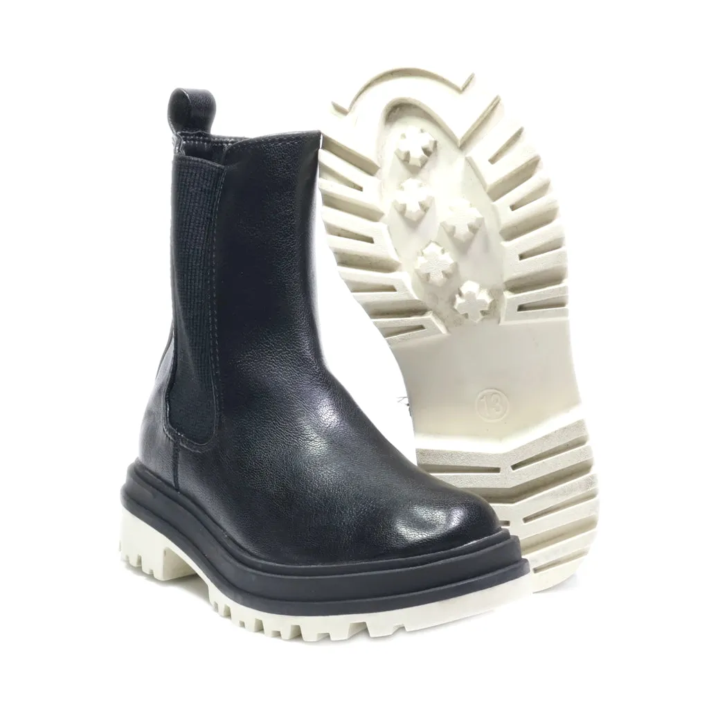 Art Class Ankle Boots Leather Black Colour For Kids
