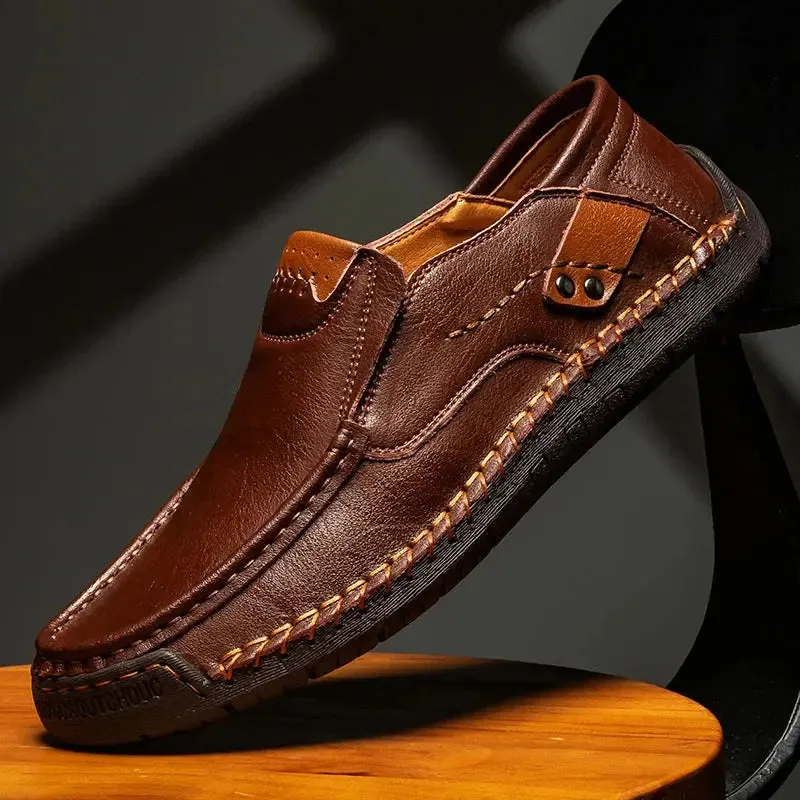 Comfortable Leather Moccasins Shoes - Cross & Crown