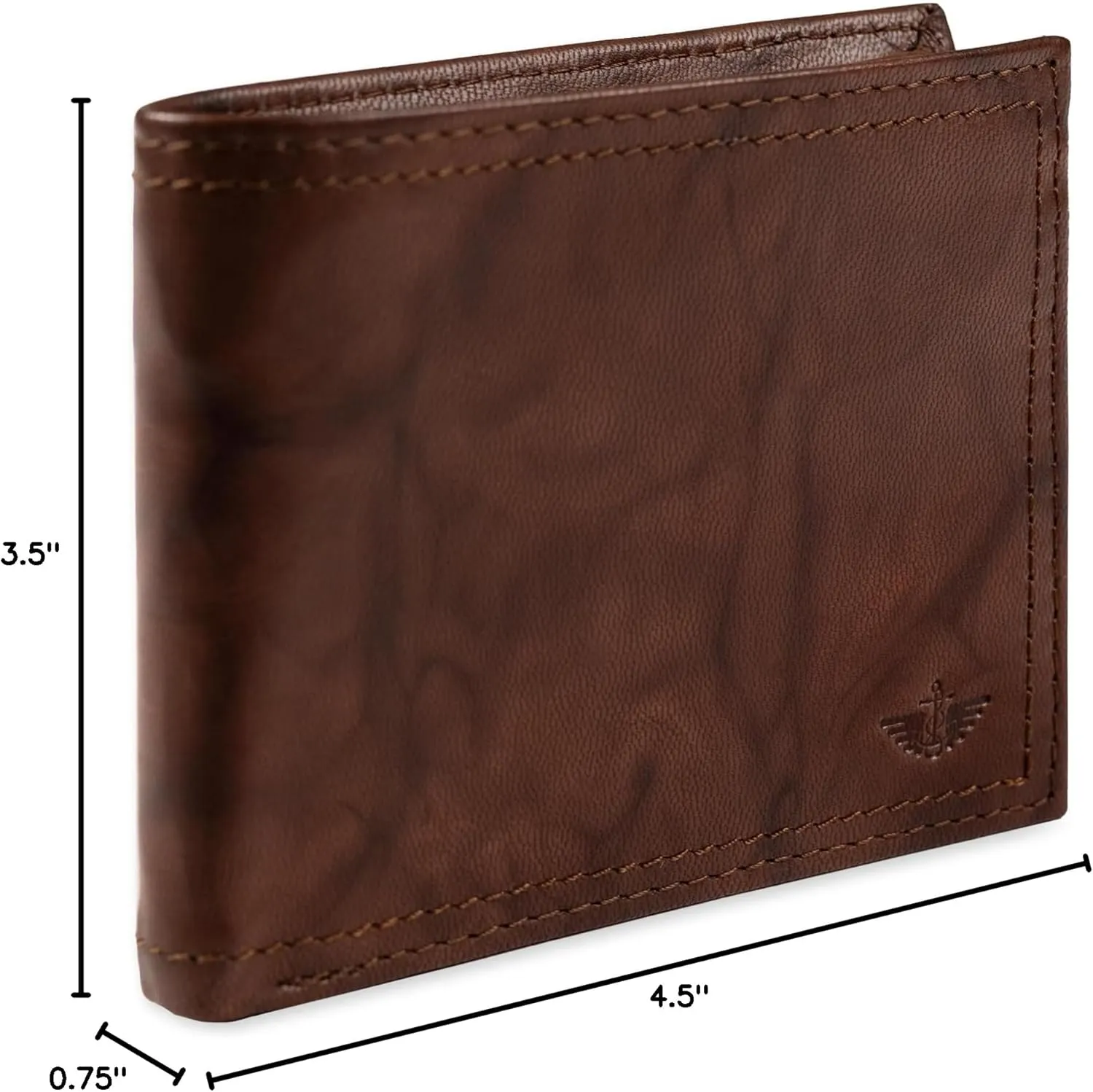Dockers Men's Bifold Leather Wallet-Thin Slimfold Extra Capacity