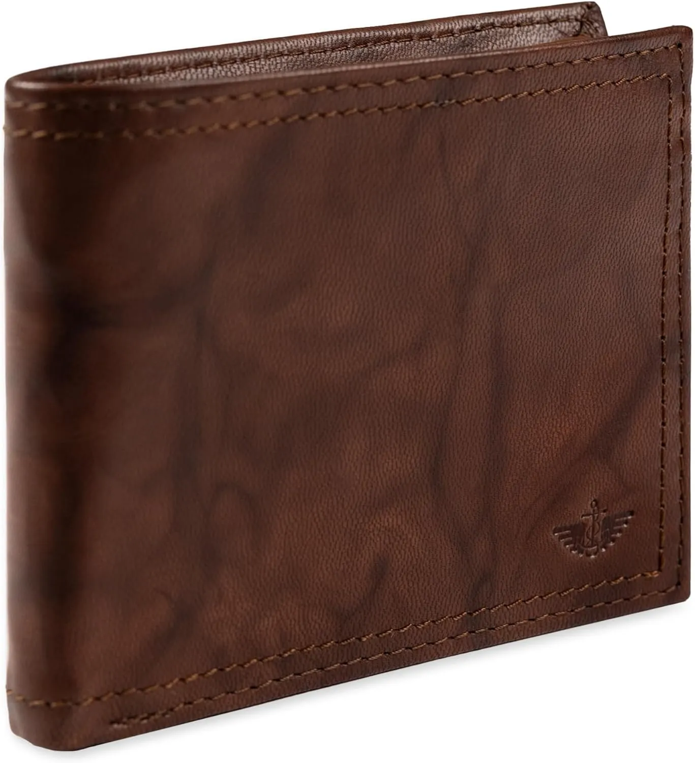 Dockers Men's Bifold Leather Wallet-Thin Slimfold Extra Capacity