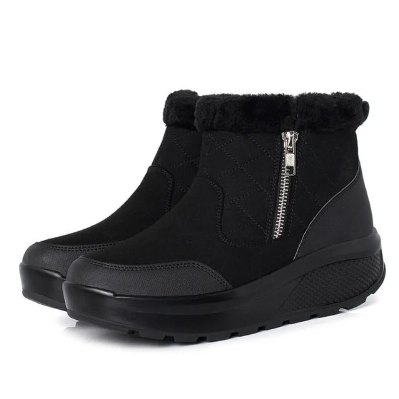 Dyavor Women Orthopedic Snow Ankle Boots Fur Warm Shoes