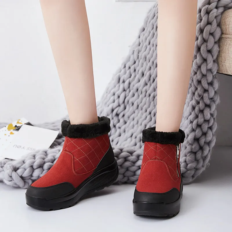 Dyavor Women Orthopedic Snow Ankle Boots Fur Warm Shoes