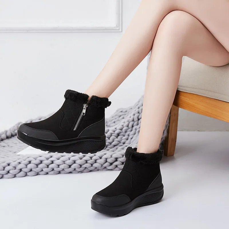 Dyavor Women Orthopedic Snow Ankle Boots Fur Warm Shoes