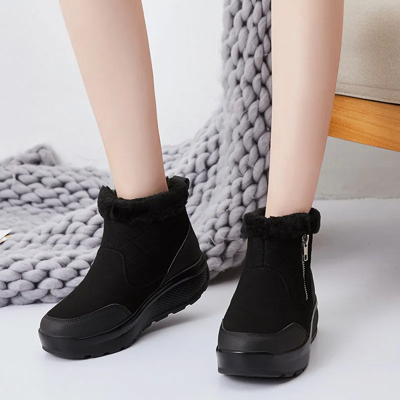 Dyavor Women Orthopedic Snow Ankle Boots Fur Warm Shoes
