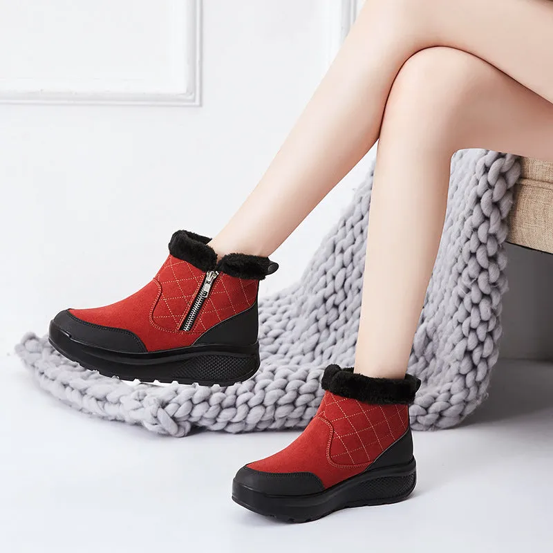 Dyavor Women Orthopedic Snow Ankle Boots Fur Warm Shoes