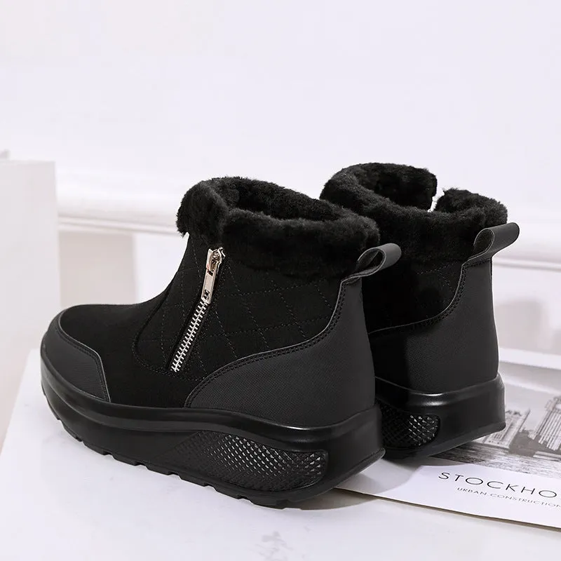 Dyavor Women Orthopedic Snow Ankle Boots Fur Warm Shoes