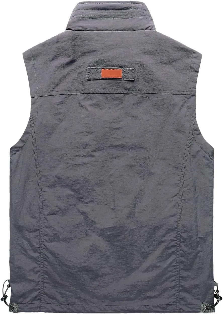 Hixiaohe Men's Casual Lightweight Outdoor Vest Work Fish Photo Travel Vest
