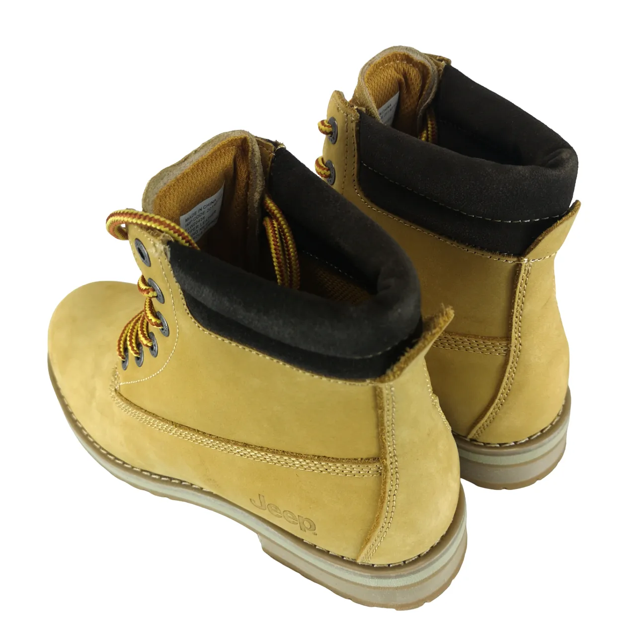 Jeep Honey Tan Leather Rugged worker Boot
