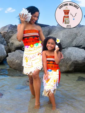 Mommy and Me Moana Halloween Costume