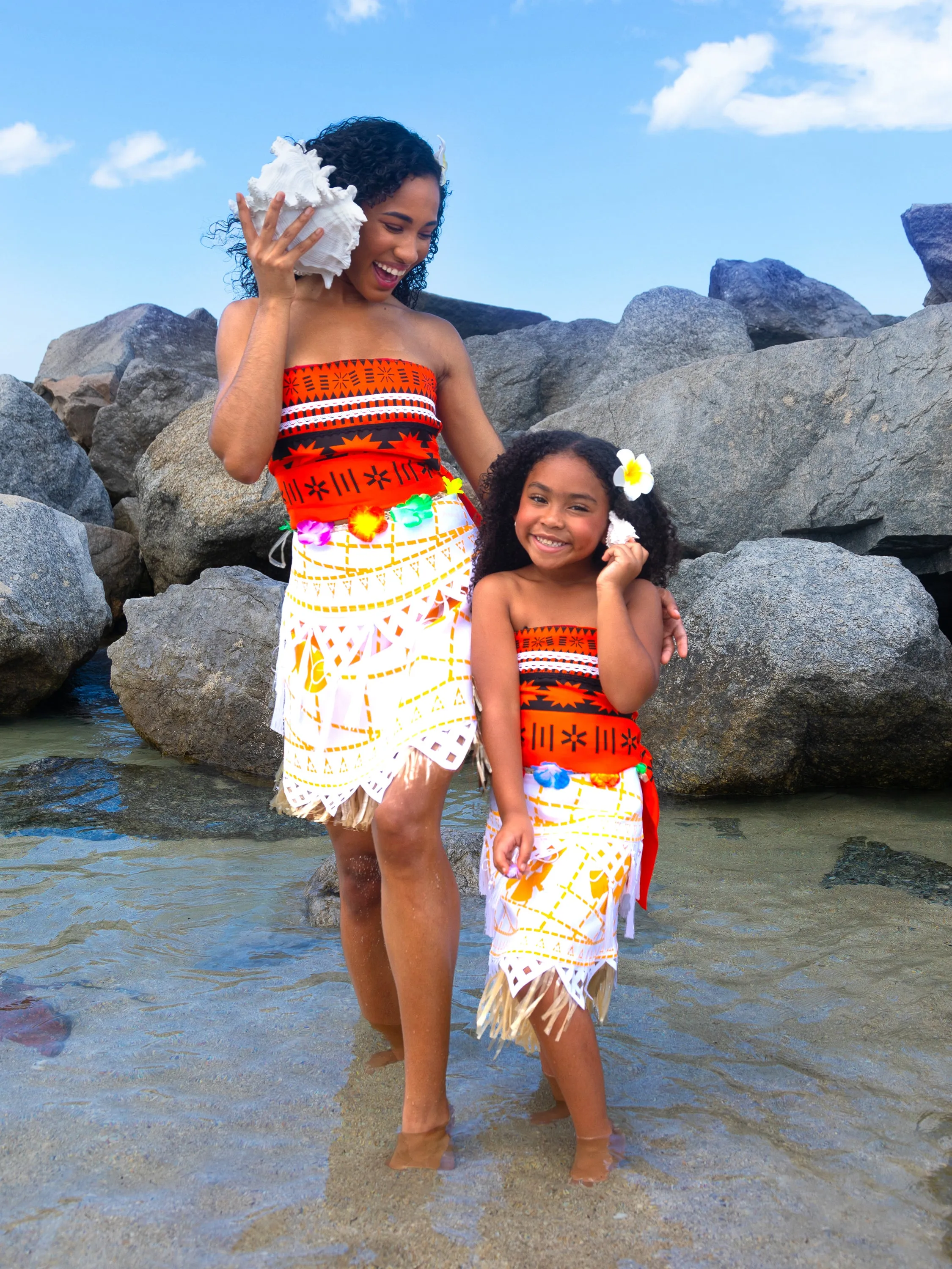 Mommy and Me Moana Halloween Costume