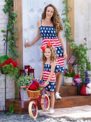 Mommy and Me Oh My Stars and Stripes Smocked Sundress