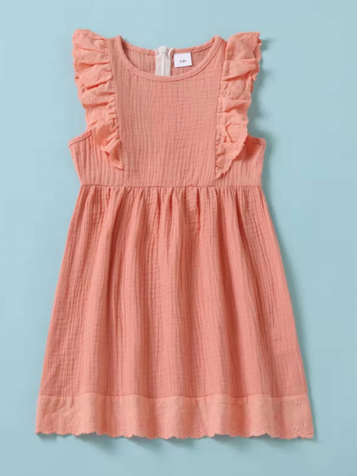 Mommy and Me Peachy Day Ruffle Dress