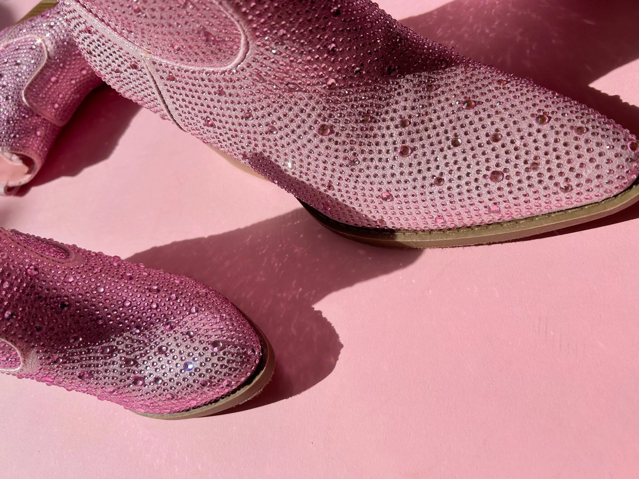 Pink Rhinestone Western Mommy and Me Boots