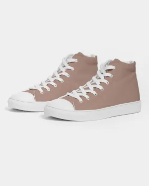 Shaded Pale Pastel Red Brown High-Top Canvas Sneakers | Women's | C0M30Y30K30