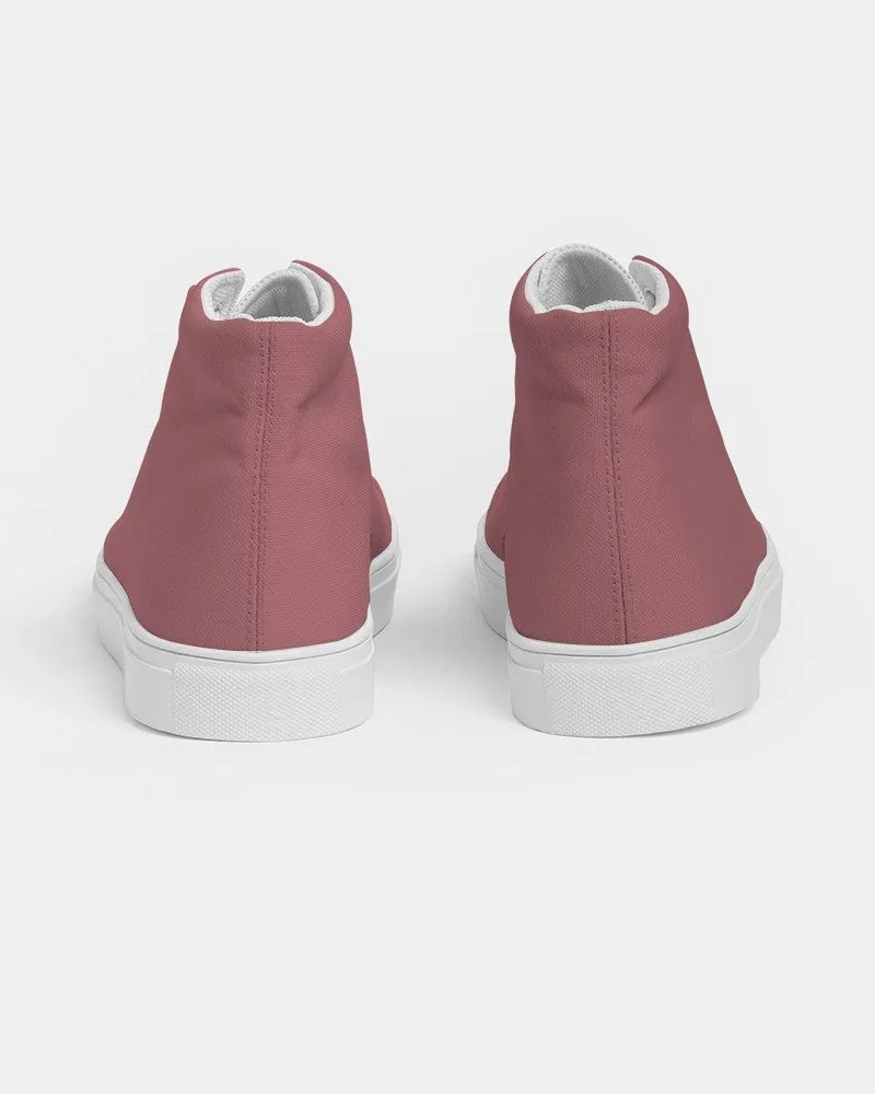 Shaded Pastel Pink High-Top Canvas Sneakers | Women's | C0M60Y30K30