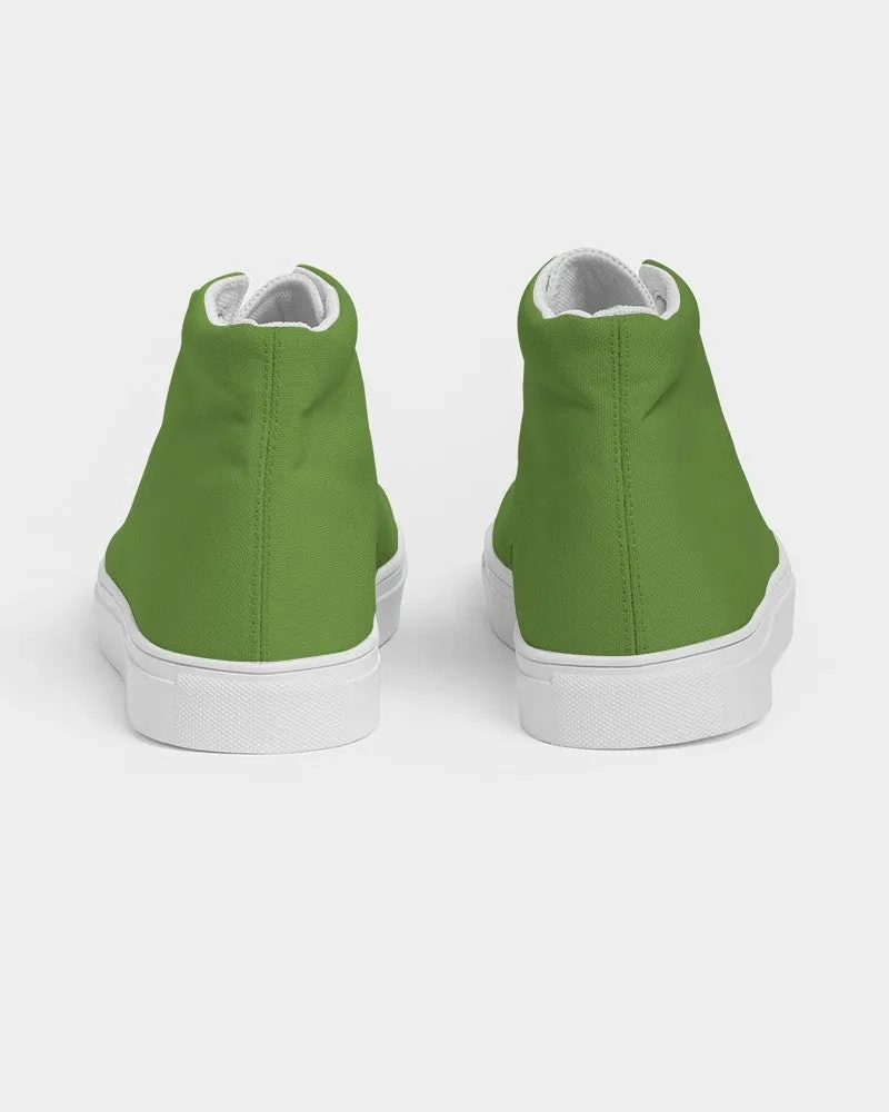 Shaded Warm Green High-Top Canvas Sneakers | Women's | C50M0Y100K30