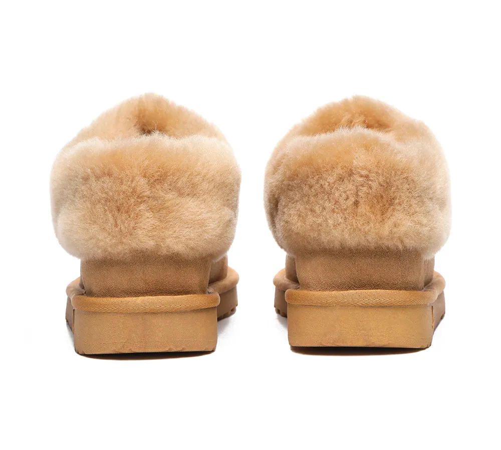 TARRAMARRA® UGG Slippers Premium Sheepskin Wool Collar Ankle Hana