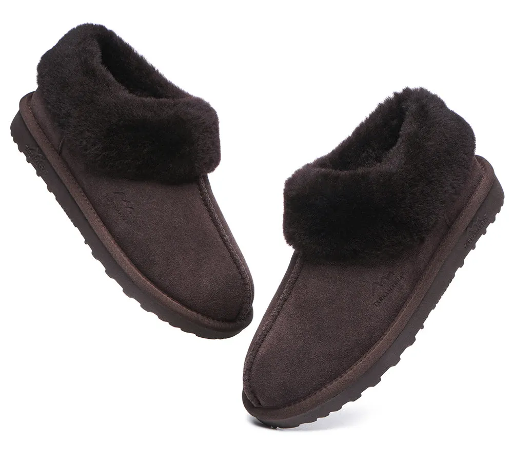 TARRAMARRA® UGG Slippers Premium Sheepskin Wool Collar Ankle Hana