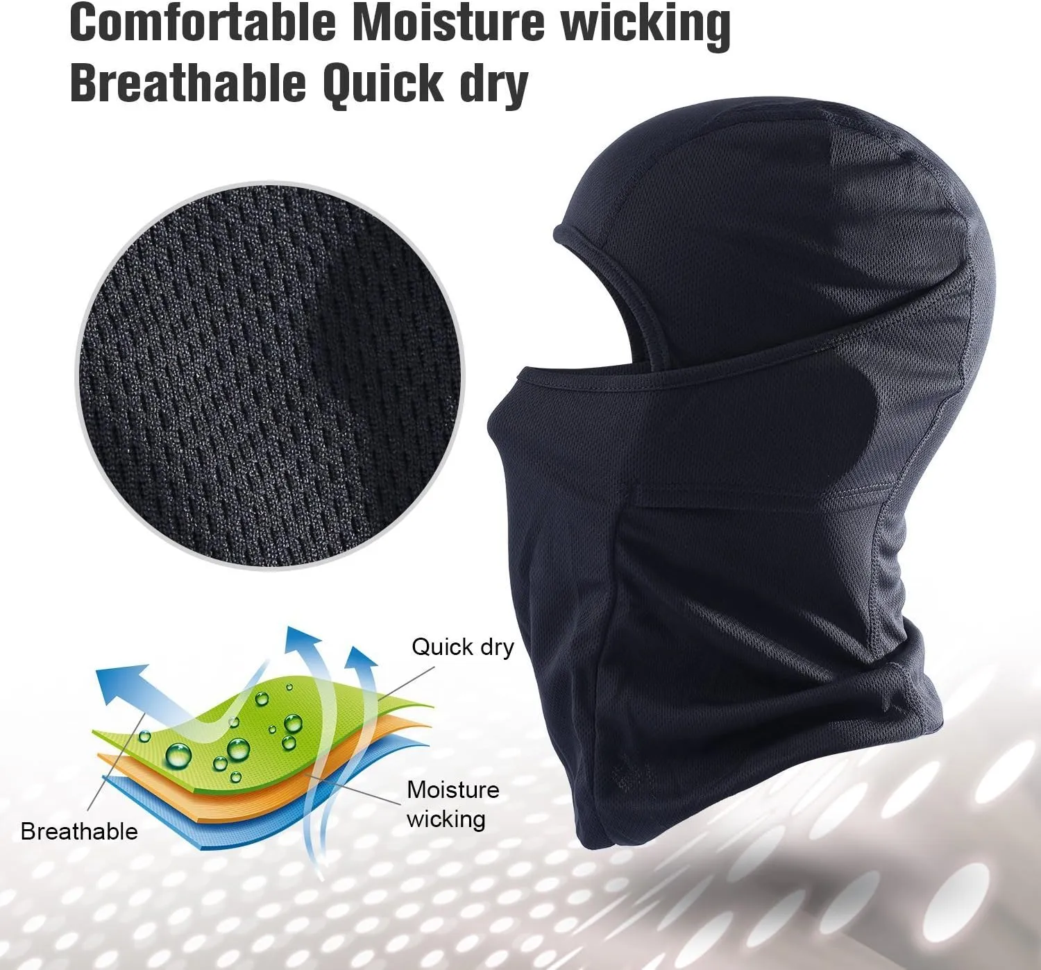 WTACTFUL 3 Pieces Balaclava Face Mask of Men - Ski Mask, Breathable Elastic Fit & Perfect for Outdoor Activities!